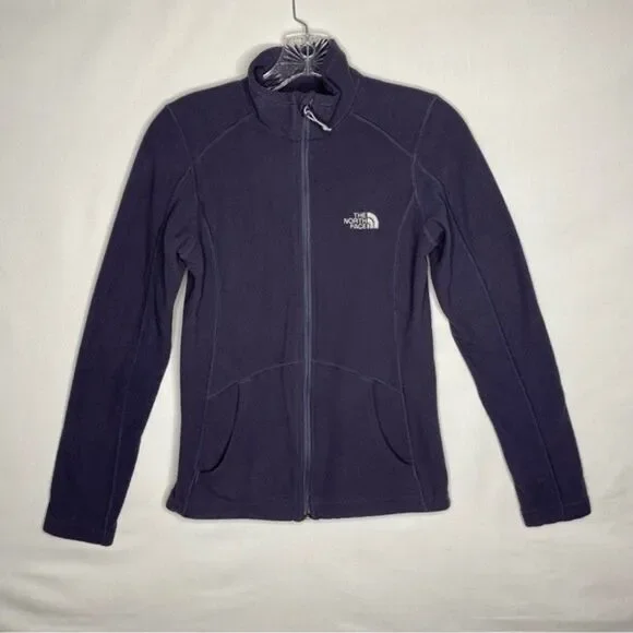The North Face Jacket Women’s XS Purple Full Zip Lightweight Fleece Mock Neck - Picture 2 of 9